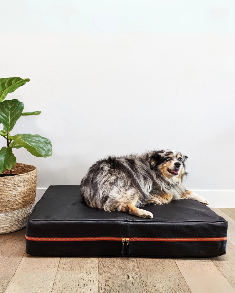 Orthopedic & Cooling Leather Dog Bed (Drop-Ship)