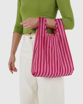 Pink & Red Painted Stripe Baby Baggu Reusable Bag