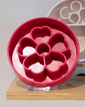 Pink Flower Slow Feeder for Dogs (Made in the USA)