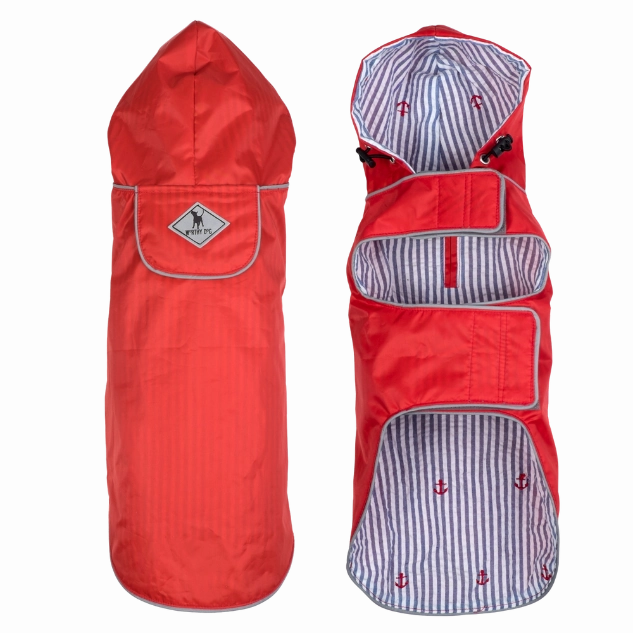 Raincoat | Navy Stripe Anchors