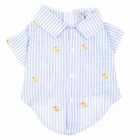 Shirt | Blue Stripe Rubber Duck