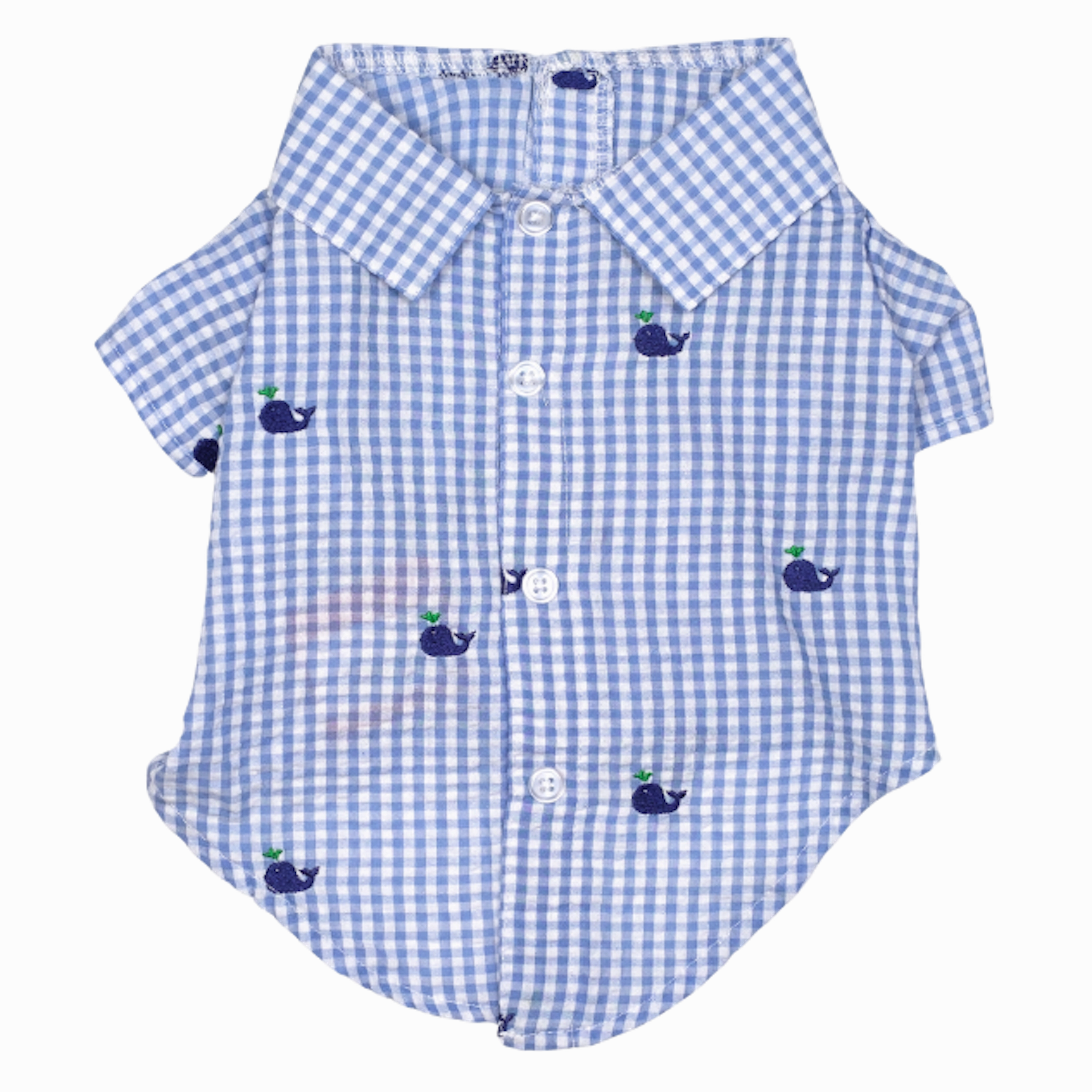 Shirt | Gingham Whales