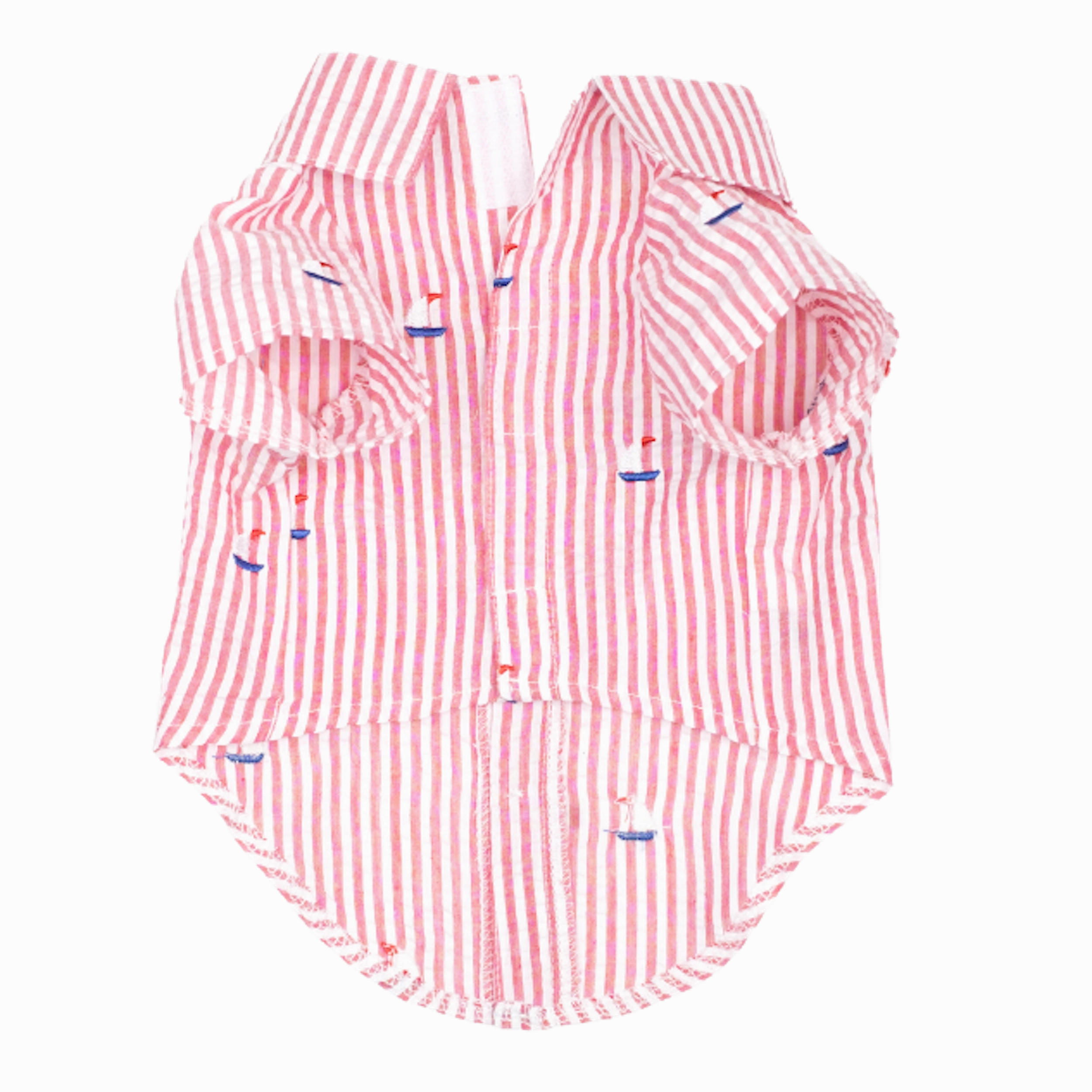Shirt | Red Stripe Sailboats