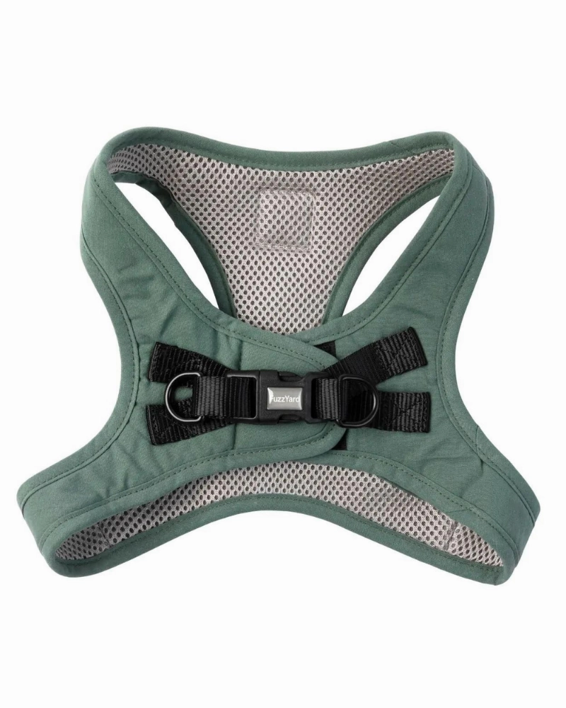 Soft Fabric Step-In Dog Harness in Sandstone, Myrtle Green, or Blush