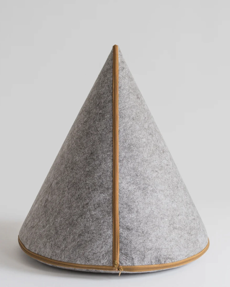 Soft Packable Pet Cave in Grey