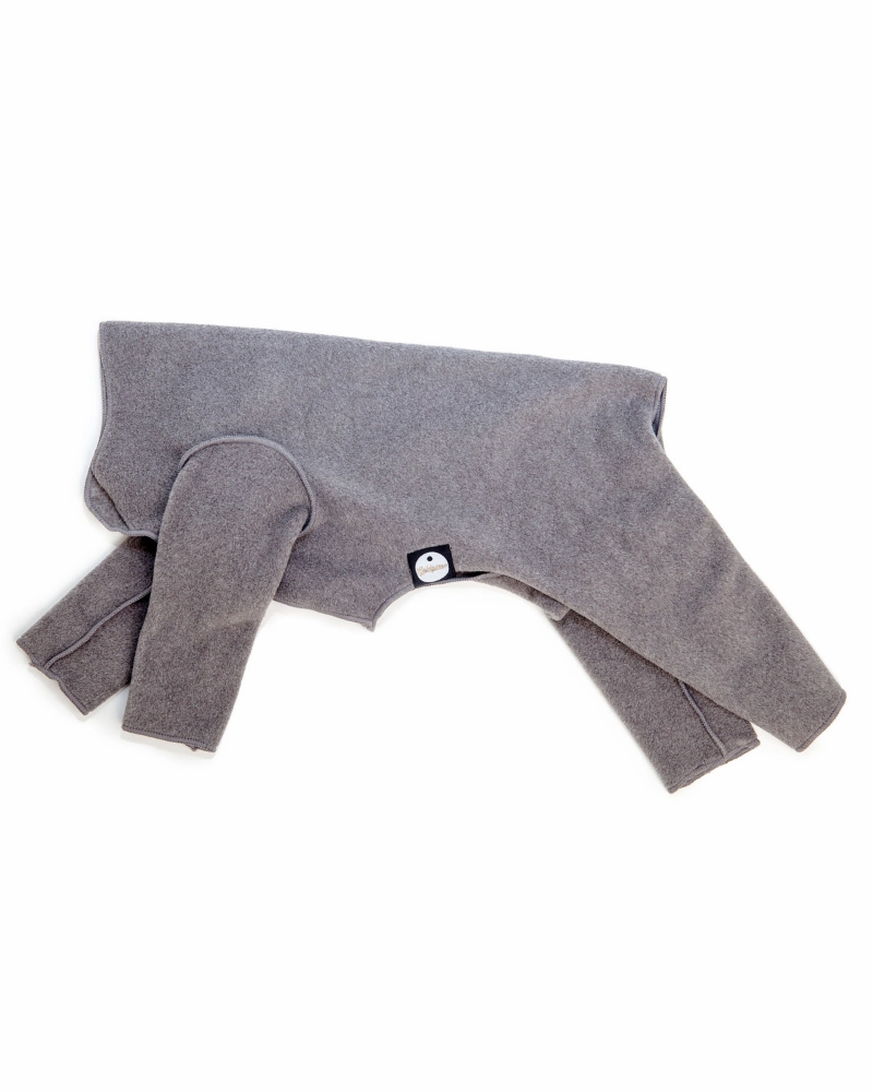 Stretch Fleece Onesie in Charcoal (Made in the USA, DOG & CO.   GOLD PAW Exclusive!)