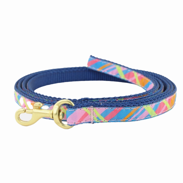 Teacup Leash | Pink Madras