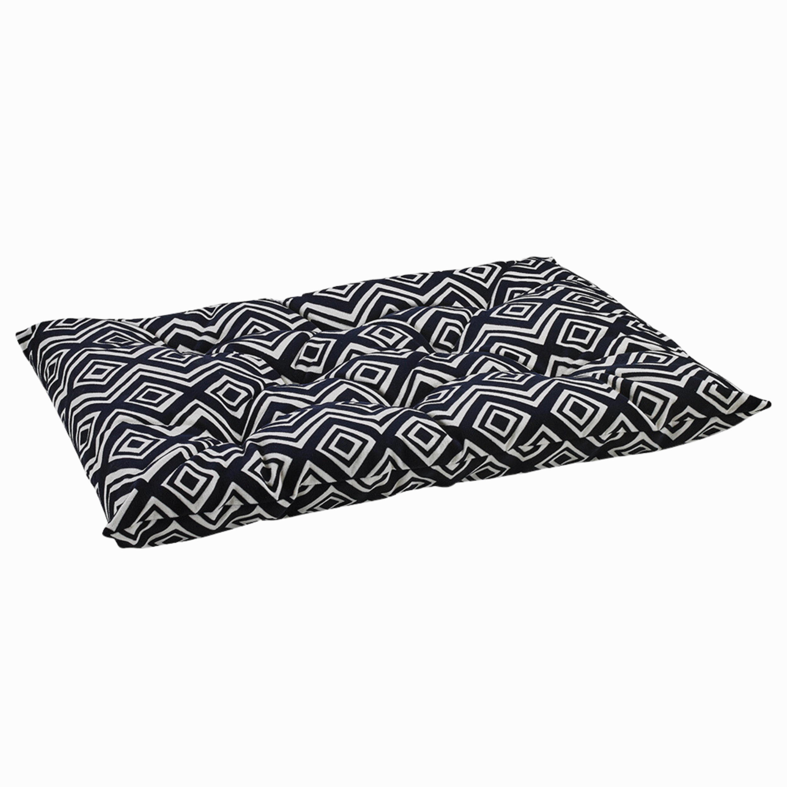 Tufted Cushion |  Azure Microvelvet