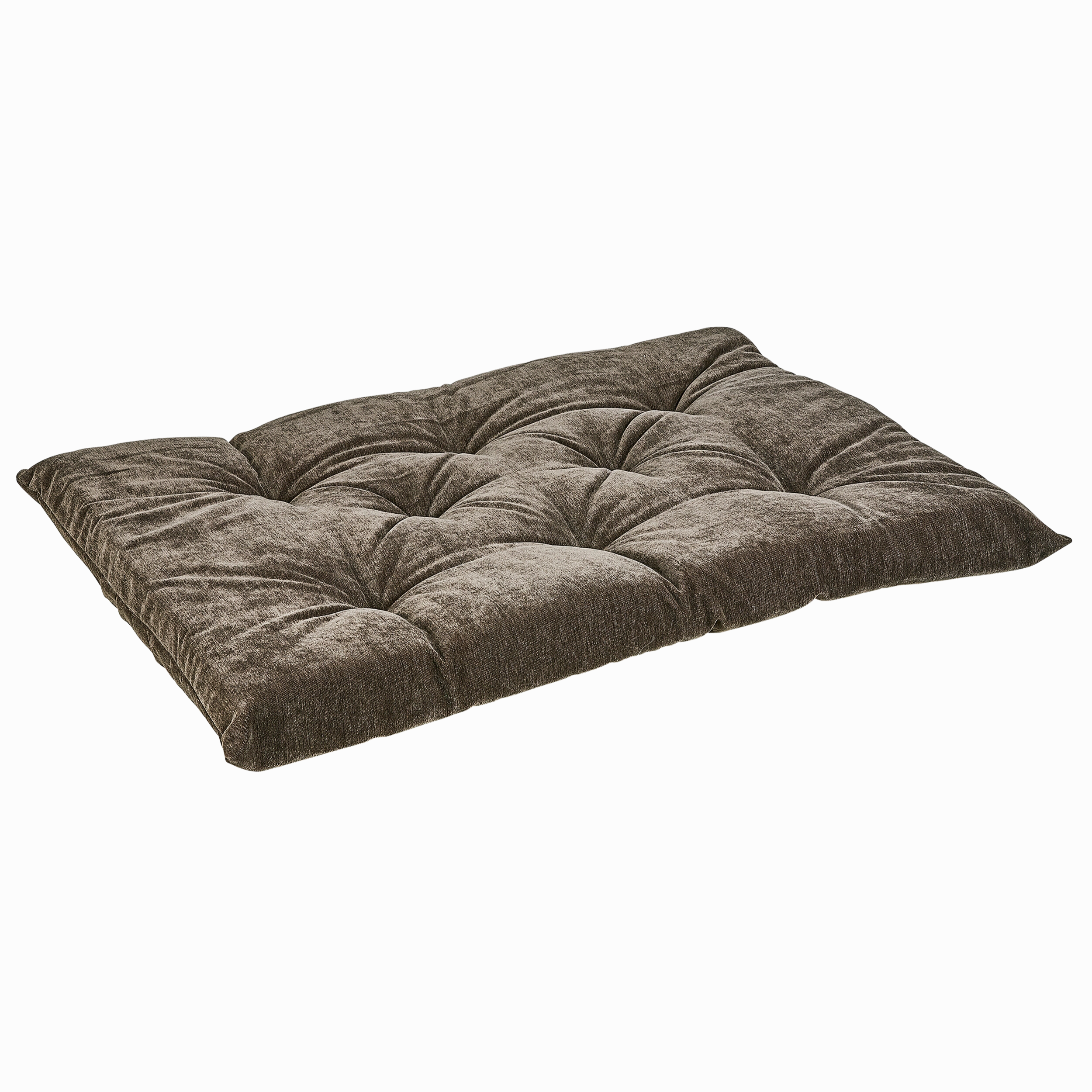 Tufted Cushion |  Bark Washed Microvelvet