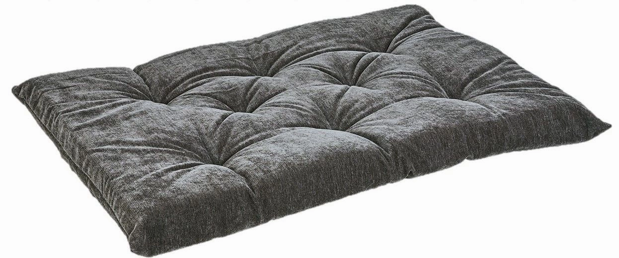 Tufted Cushion |  Carbon Washed Microvelvet