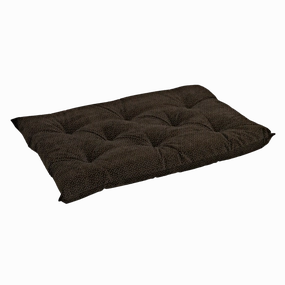 Tufted Cushion | Chocolate Bones Microvelvet
