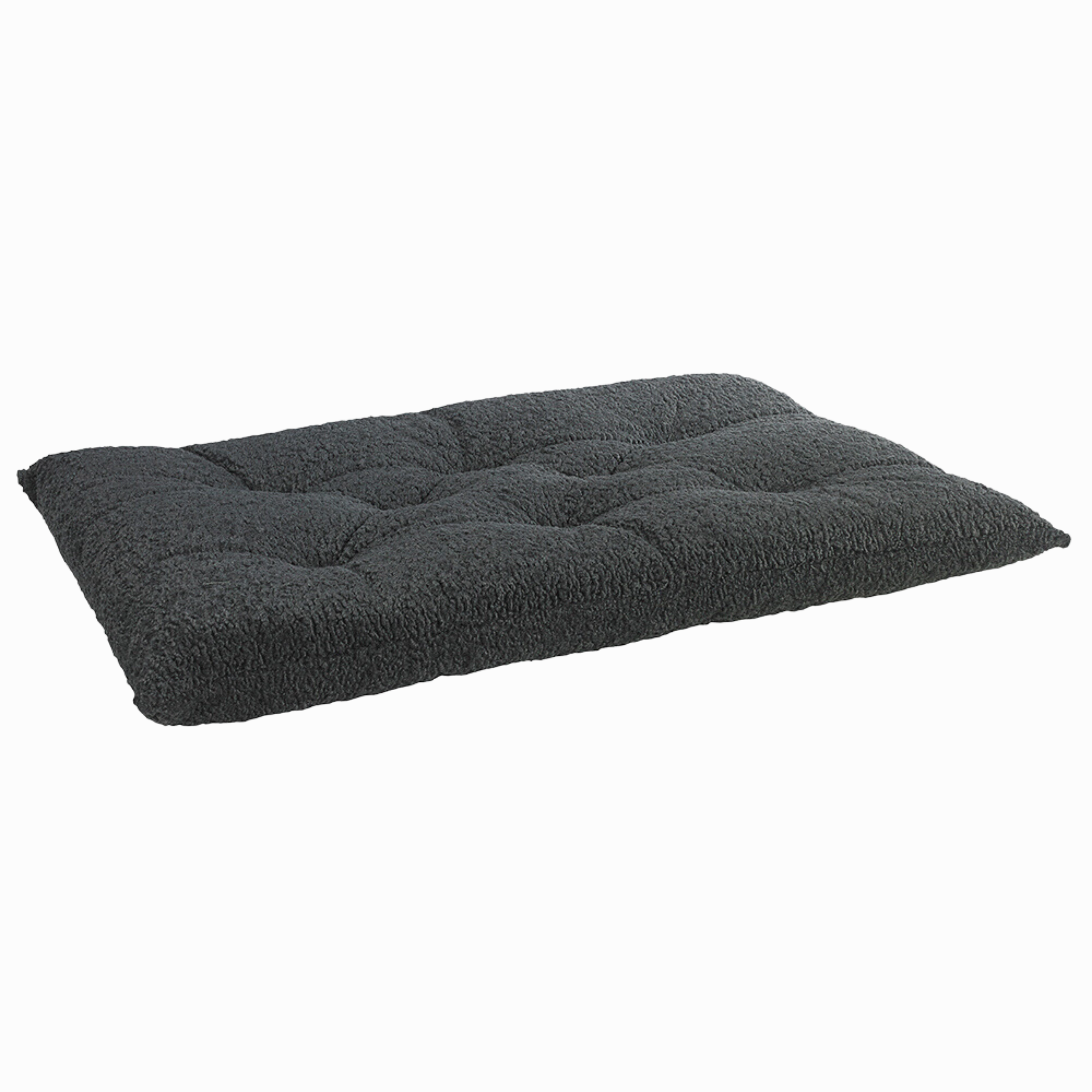 Tufted Cushion |  Grey Faux Sheepskin Fur