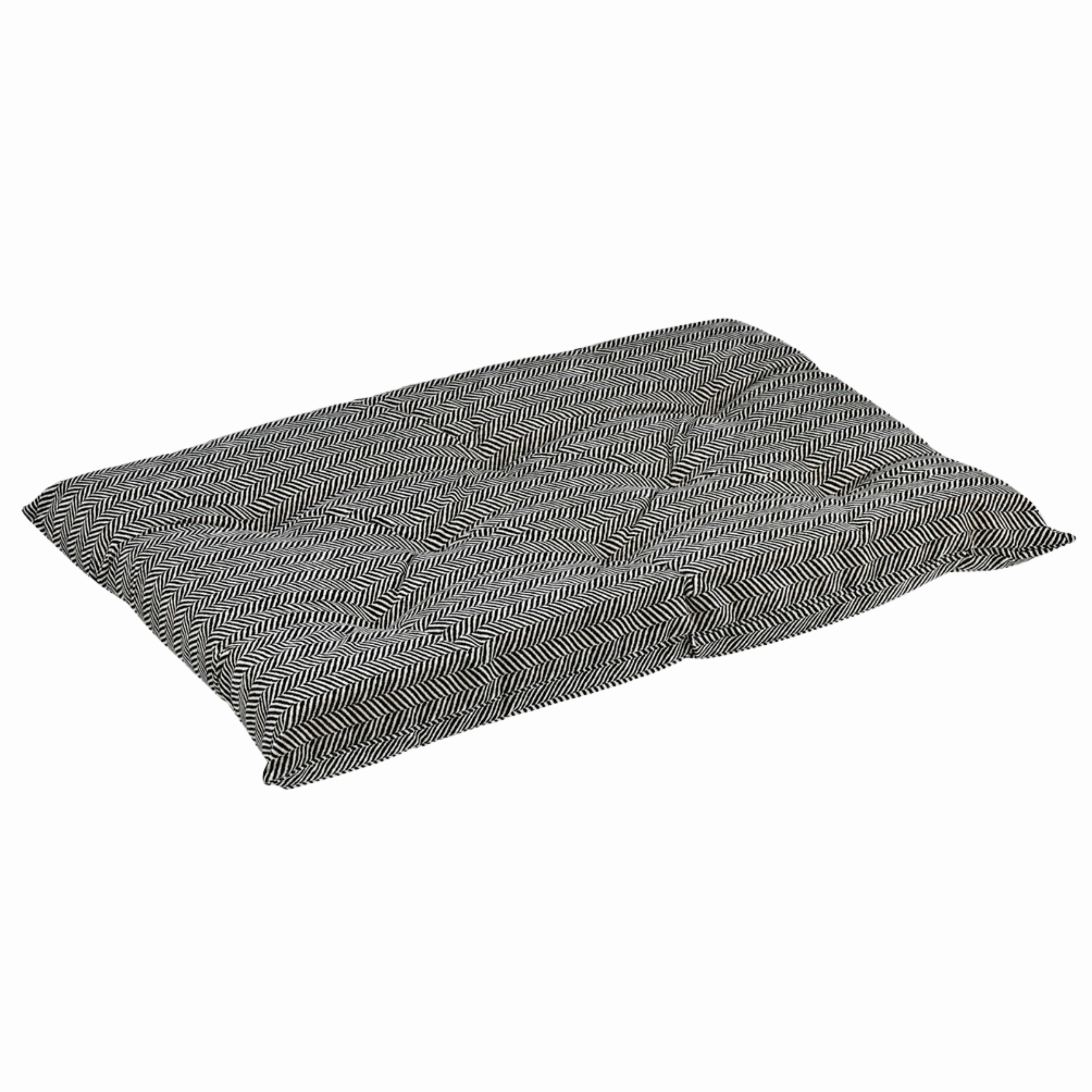 Tufted Cushion | Herringbone Microvelvet