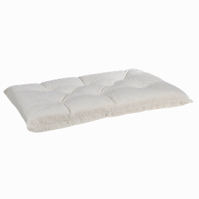 Tufted Cushion |  Ivory Faux Sheepskin Fur