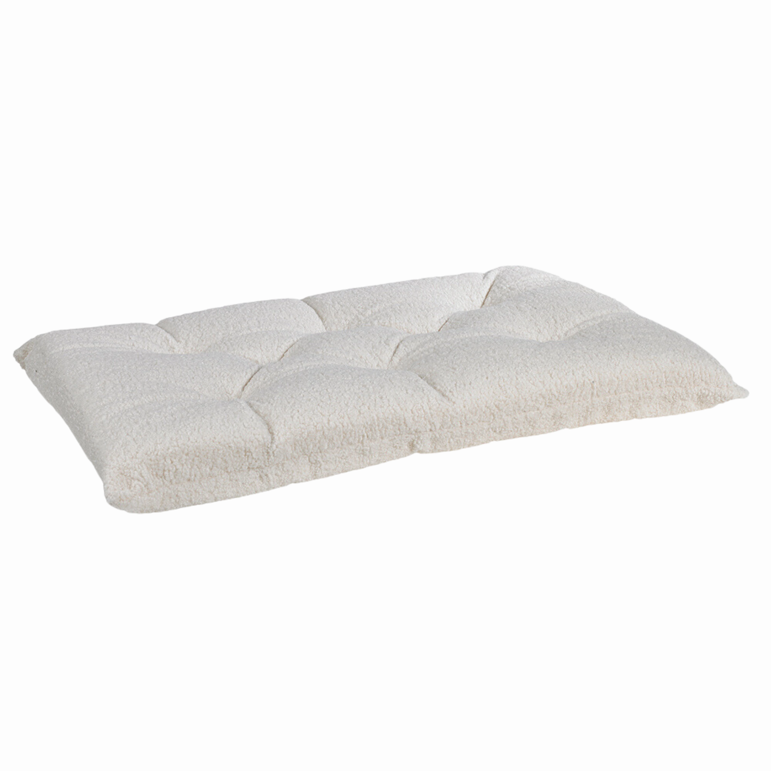 Tufted Cushion |  Ivory Faux Sheepskin Fur