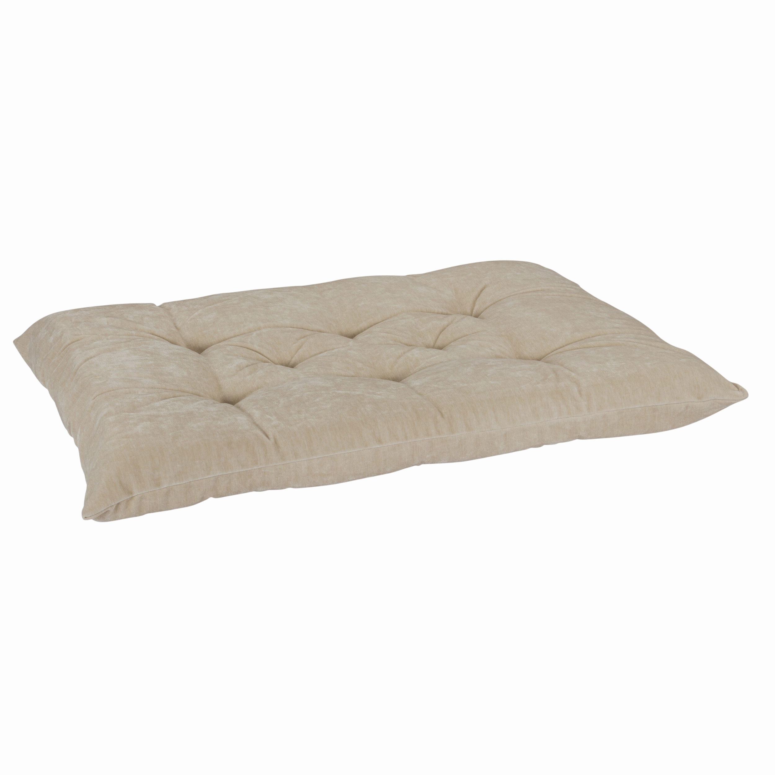 Tufted Cushion | Linen Washed Microvelvet