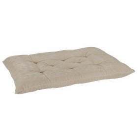 Tufted Cushion | Linen Washed Microvelvet