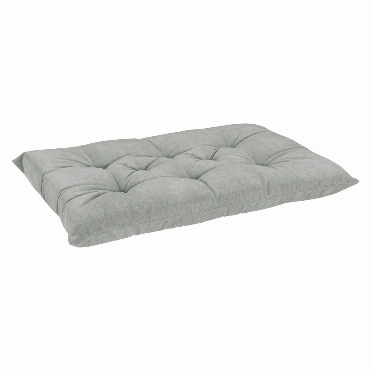 Tufted Cushion |  Oyster Washed Microvelvet