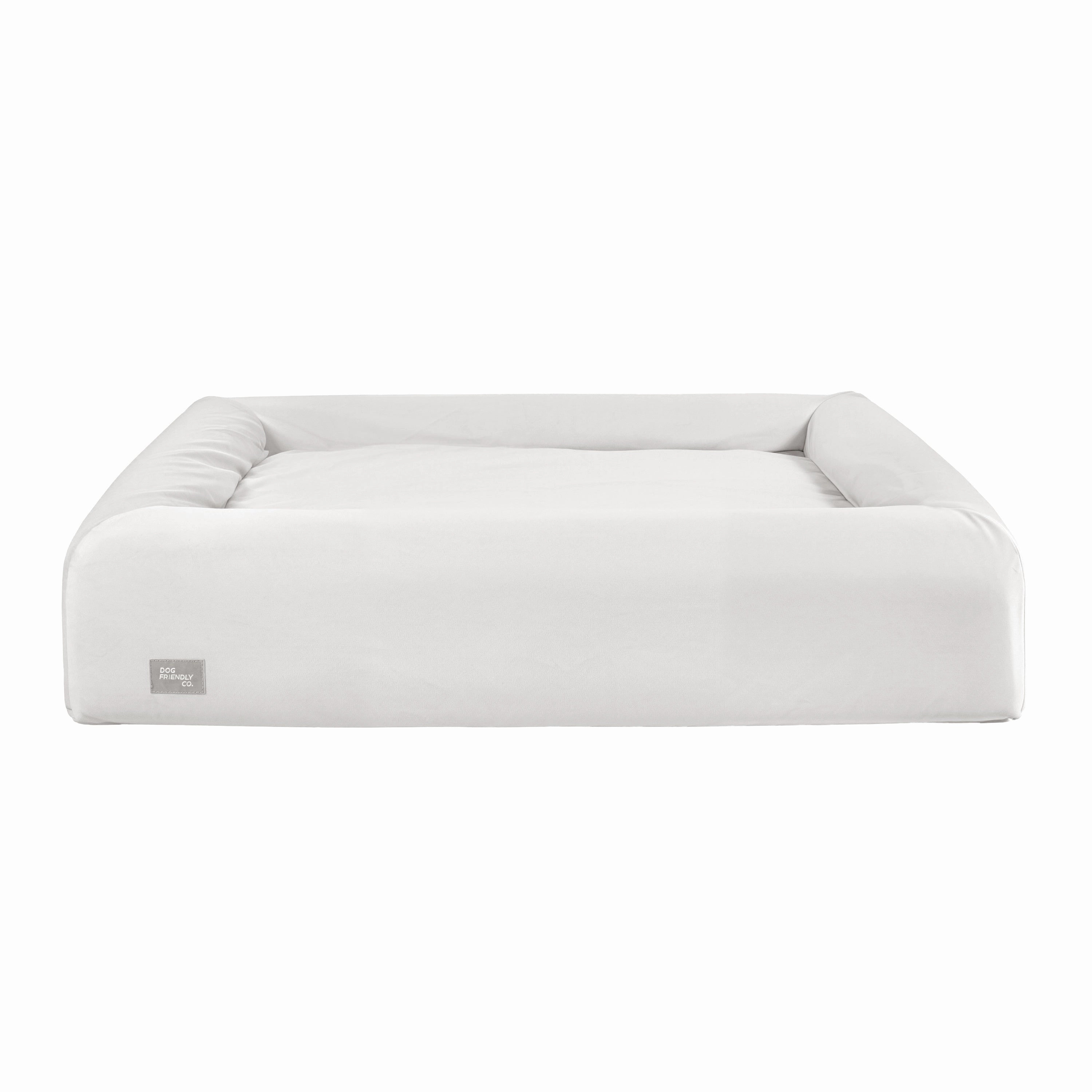Velvet Easy Fit Dog Bed Cover - Grey