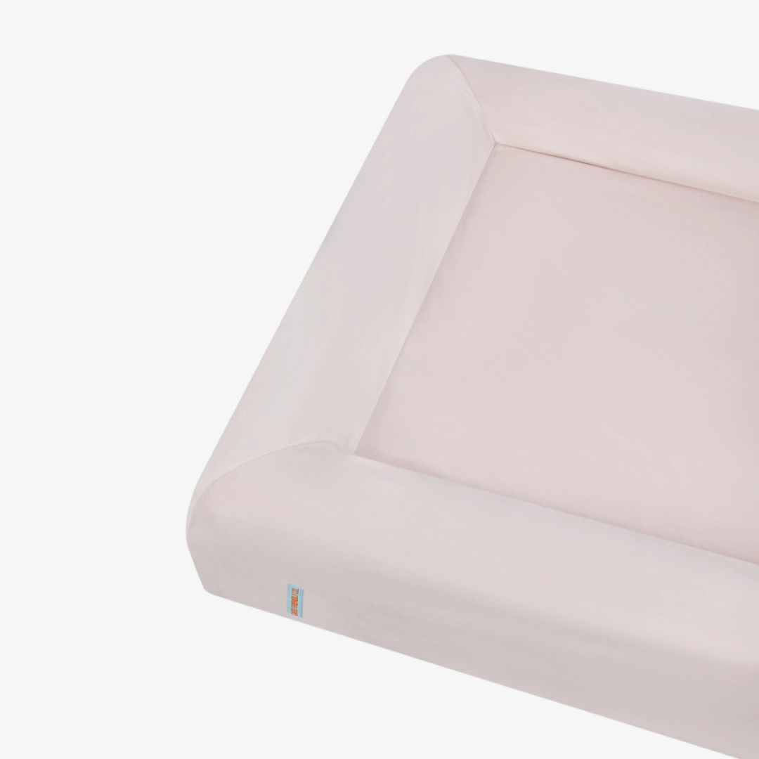 Velvet Easy Fit Dog Bed Cover - Pink
