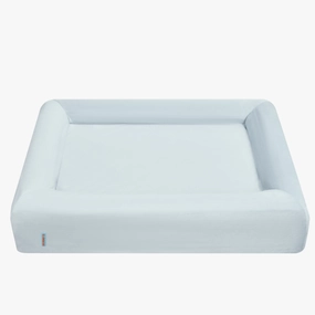 Velvet Easy Fit Dog Bed Cover - Sky Blue